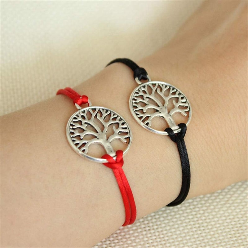 kelistom Handmade String Bracelet for Women Men Simple Red Black Braided Adjustable Charm Bracelets Minimalist Jewelry - Image 3